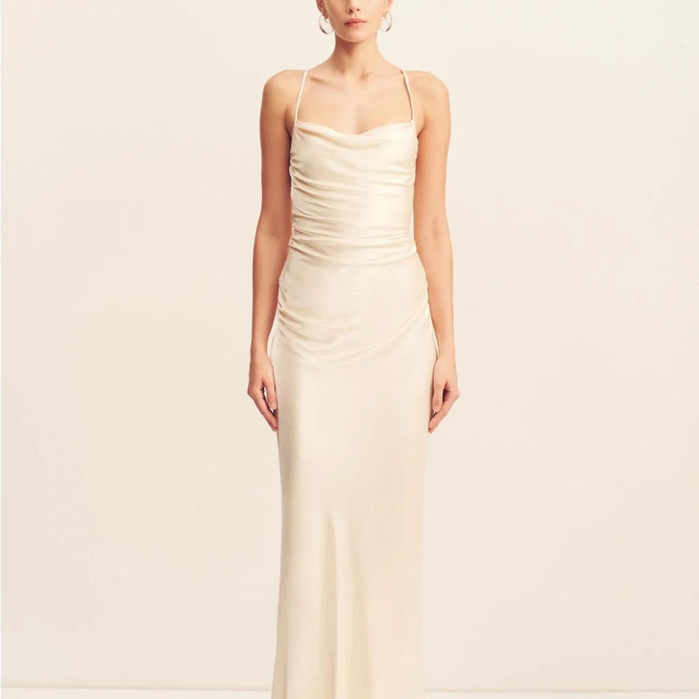 Shona Joy- La Lune Lace Back Maxi Dress (Cream)